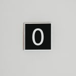 number Zero wall signage